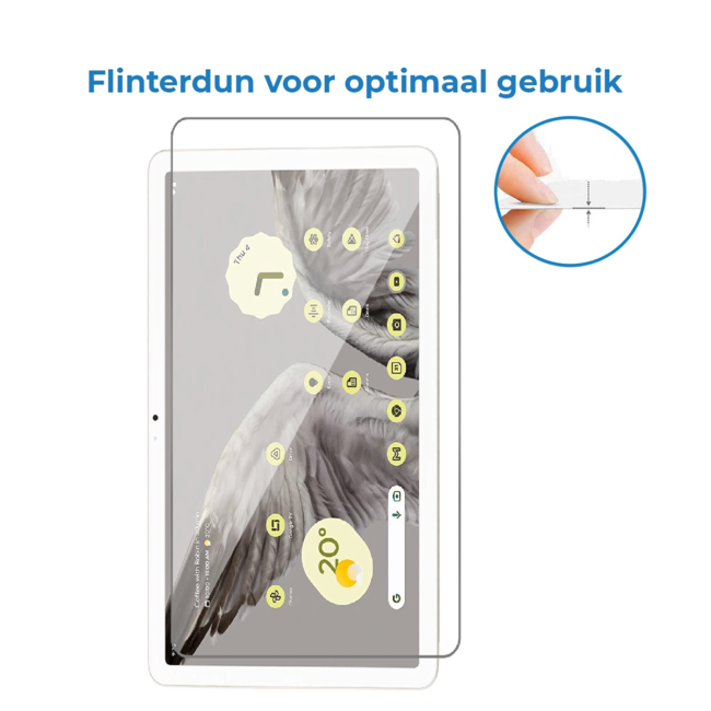 Case2go - Tablet Screenprotector geschikt voor Google Pixel Tablet - 11 Inch - Tempered Glass - Case Friendly - Transparant