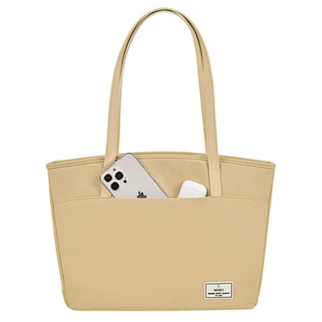 WIWU - Laptoptas- Laptoptas 14 inch - Laptophoes- Ora Laptop Handtas - Laptop Sleeve- Laptop Tas- Waterafstotend - Crème