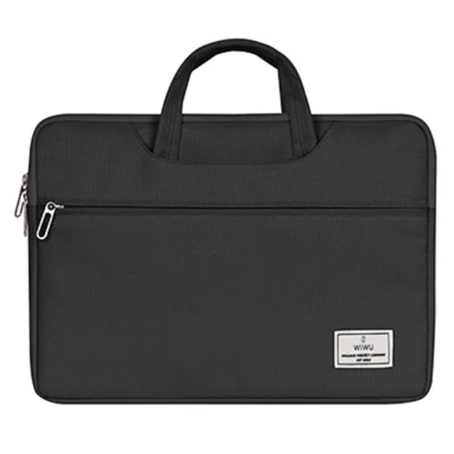 WIWU - Laptoptas- Laptophoes  –  14 Inch – Vivi Laptop Sleeve - Laptophoes- Waterafstotend - Laptop Sleeve- Laptop Tas- Zwart