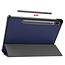 Case2go - Tablet hoes geschikt voor Samsung Galaxy Tab S9 (2023) - Tri-Fold Book Case - Donker Blauw