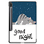Case2go - Tablet hoes geschikt voor Samsung Galaxy Tab S9 Plus (2023) - Tri-Fold Book Case - Good Night
