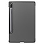 Case2go - Tablet hoes geschikt voor Samsung Galaxy Tab S9 Plus (2023) - Tri-Fold Book Case - Grijs