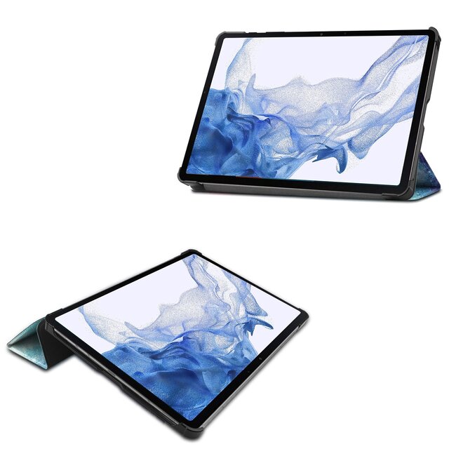 Case2go - Tablet hoes geschikt voor Samsung Galaxy Tab S9 (2023) - Tri-Fold Book Case - Galaxy