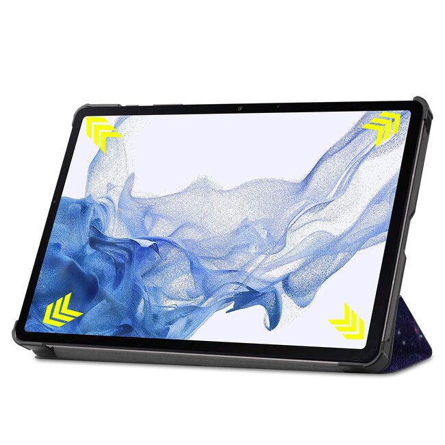 Case2go - Tablet hoes geschikt voor Samsung Galaxy Tab S9 (2023) - Tri-Fold Book Case - Galaxy