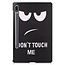 Case2go - Tablet hoes geschikt voor Samsung Galaxy Tab S9 (2023) - Tri-Fold Book Case - Don't Touch Me