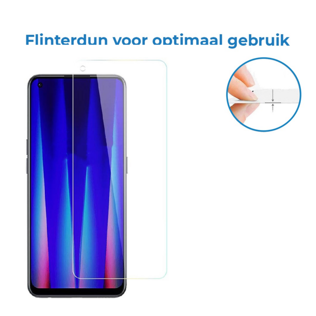 Case2go - Screenprotector geschikt voor One Plus CE 2 - Full Cover - Gehard Glas - Transparant
