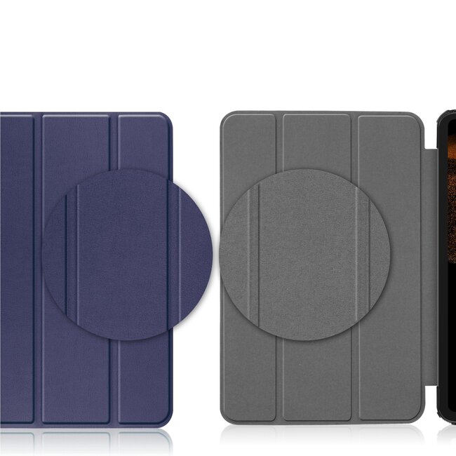 Case2go - Tablet hoes geschikt voor Samsung Galaxy Tab S9 Ultra (2023) - Tri-Fold Book Case - Donker Blauw