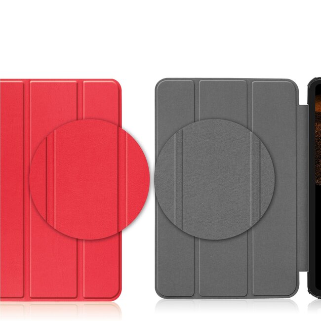 Case2go - Tablet hoes geschikt voor Samsung Galaxy Tab S9 Ultra (2023) - Tri-Fold Book Case - Rood