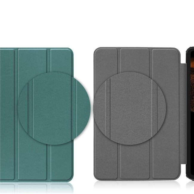 Case2go - Tablet hoes geschikt voor Samsung Galaxy Tab S9 Ultra (2023) - Tri-Fold Book Case - Donker Groen