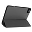 Case2go - Hoes voor de Apple iPad Pro 11 inch (2022) - Tri-Fold Book Case - met Apple Pencil Houder - Grijs