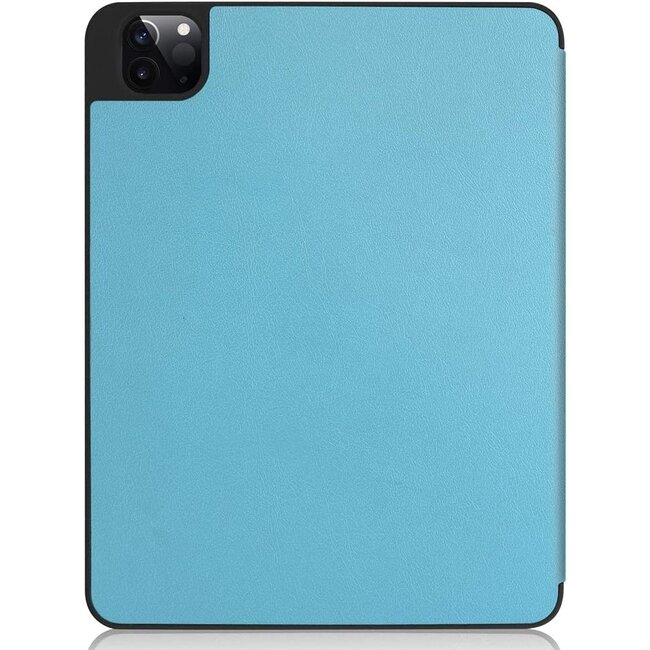Case2go - Hoes voor de Apple iPad Pro 11 inch (2022) - Tri-Fold Book Case - met Apple Pencil Houder - Licht Blauw