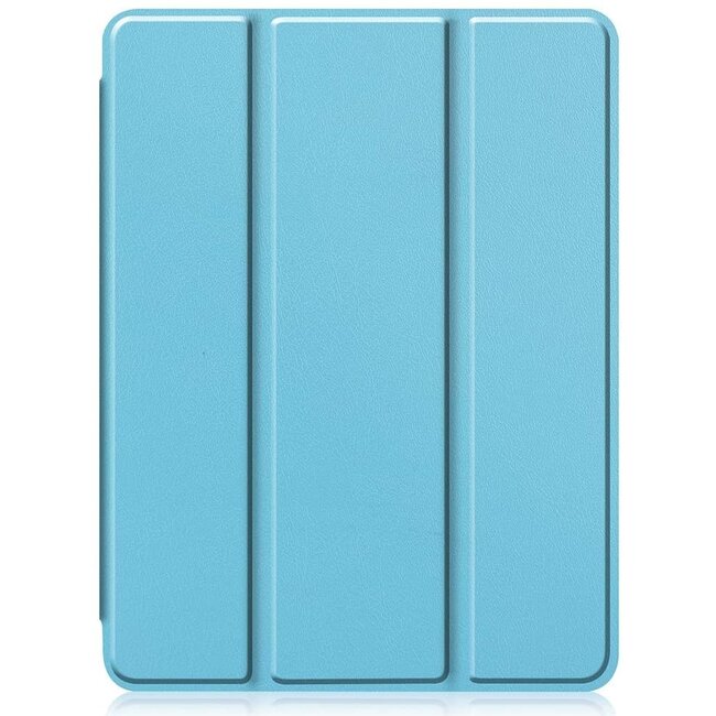 Case2go - Hoes voor de Apple iPad Pro 11 inch (2022) - Tri-Fold Book Case - met Apple Pencil Houder - Licht Blauw