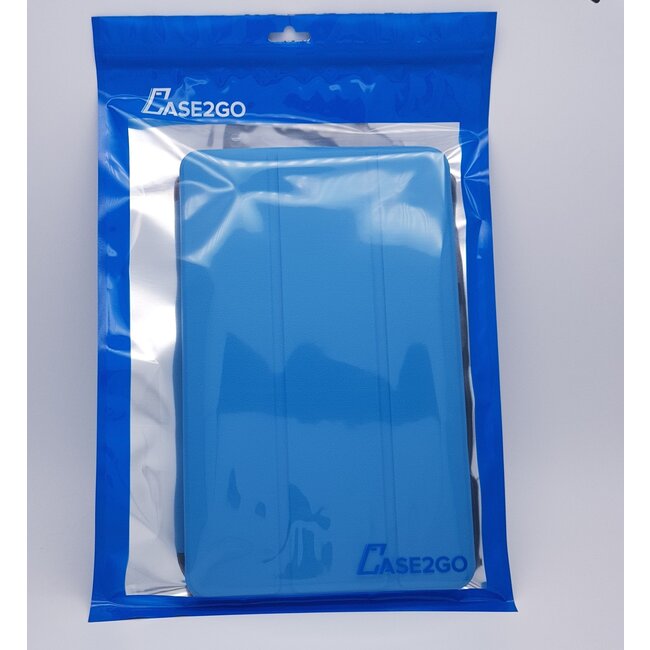 Case2go - Hoes voor de Apple iPad Pro 11 inch (2022) - Tri-Fold Book Case - met Apple Pencil Houder - Licht Blauw
