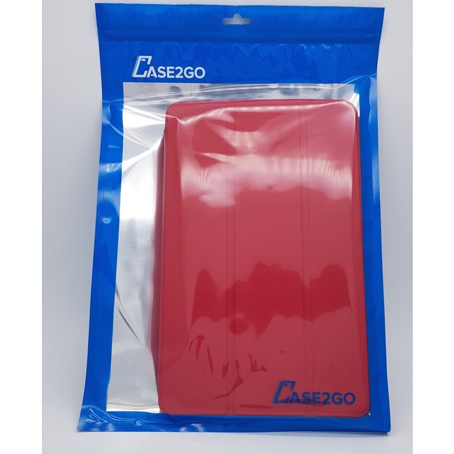 Case2go - Hoes voor de Apple iPad Pro 11 inch (2022) - Tri-Fold Book Case - met Apple Pencil Houder - Rood