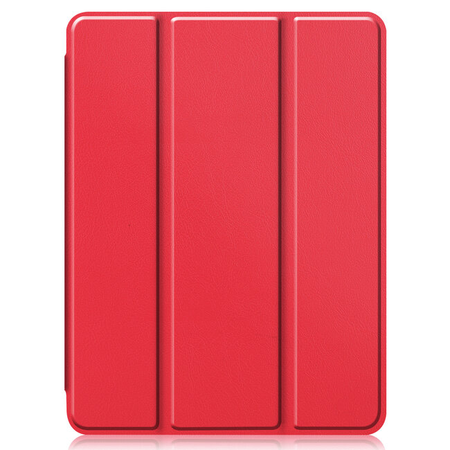 Case2go - Hoes voor de Apple iPad Pro 11 inch (2022) - Tri-Fold Book Case - met Apple Pencil Houder - Rood