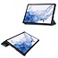 Tablethoes en Screenprotector geschikt voor Samsung Galaxy Tab S9 Plus (2023) - Tri-fold hoes met Auto/Wake functie en Magnetische sluiting - Groen
