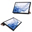 Tablethoes en Screenprotector geschikt voor Samsung Galaxy Tab S9 Plus (2023) - Tri-fold hoes met Auto/Wake functie en Magnetische sluiting - Rose Goud