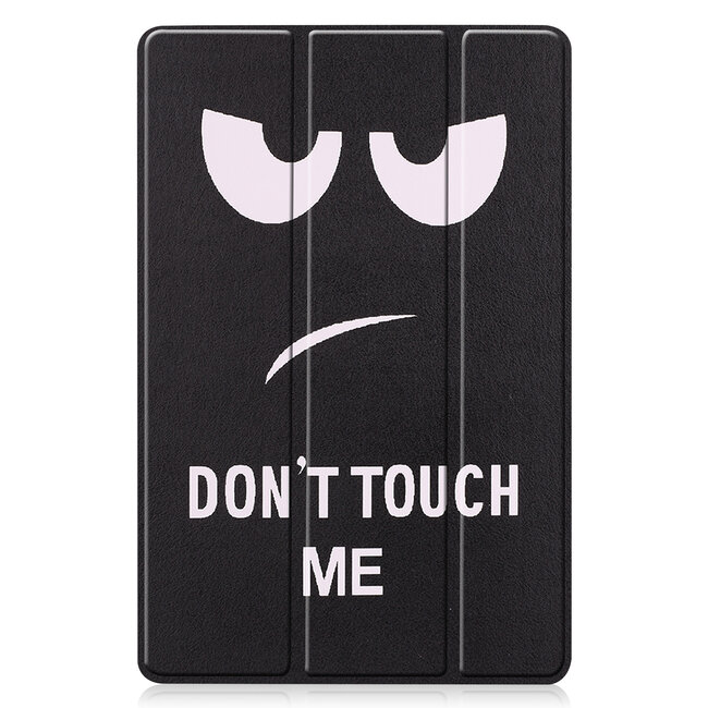 Tablethoes en Screenprotector geschikt voor Samsung Galaxy Tab S9 Plus (2023) - Tri-fold hoes met Auto/Wake functie en Magnetische sluiting - Don't Touch Me