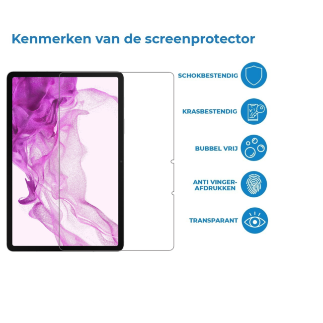 Case2go - Tablet Screenprotector geschikt voor Samsung Galaxy Tab S9 Ultra (2023) - 14.6 inch - Tempered Glass - Case Friendly - Transparant