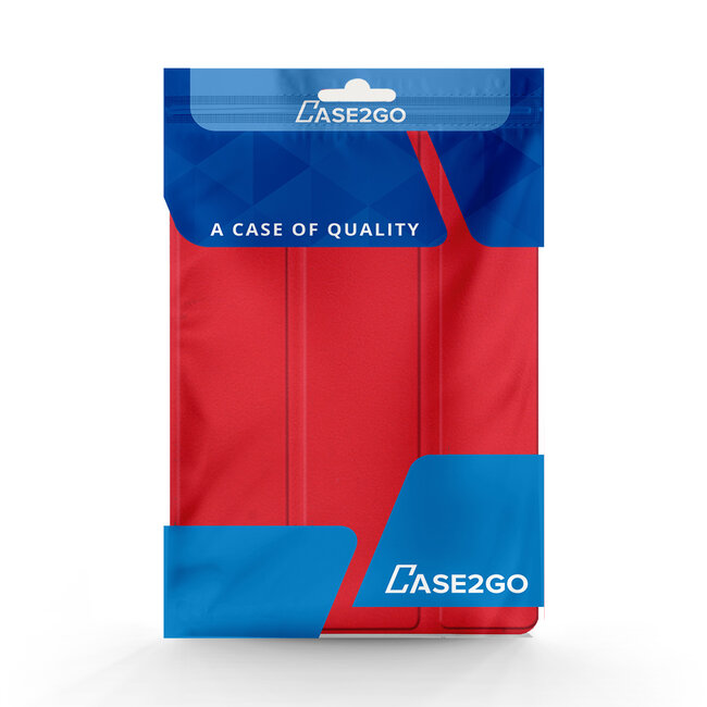 Tablethoes en Screenprotector geschikt voor Samsung Galaxy Tab S9 Ultra (2023) - Tri-fold hoes met Auto/Wake functie en Magnetische sluiting - Rood