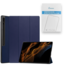 Tablethoes en Screenprotector geschikt voor Samsung Galaxy Tab S9 Ultra (2023) - Tri-fold hoes met Auto/Wake functie en Magnetische sluiting - Donker Blauw