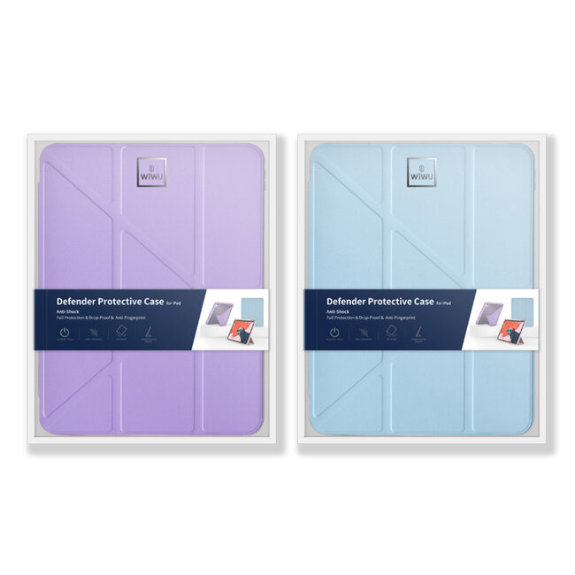 WIWU - iPad Pro 12.9 (2022/2021/2020) hoes - Tri-Fold Book Case Smart Cover - Zwart