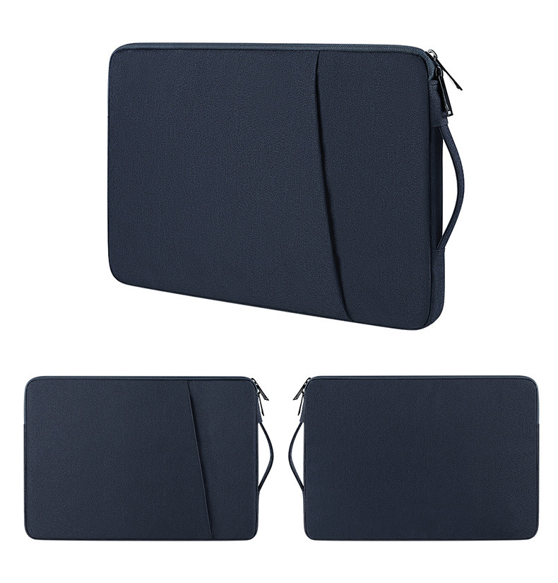 Case2go - Laptoptas 15.4 Inch - Schooltas - Extra vakken - Met Handvat - Waterdicht - Donker Blauw afbeelding