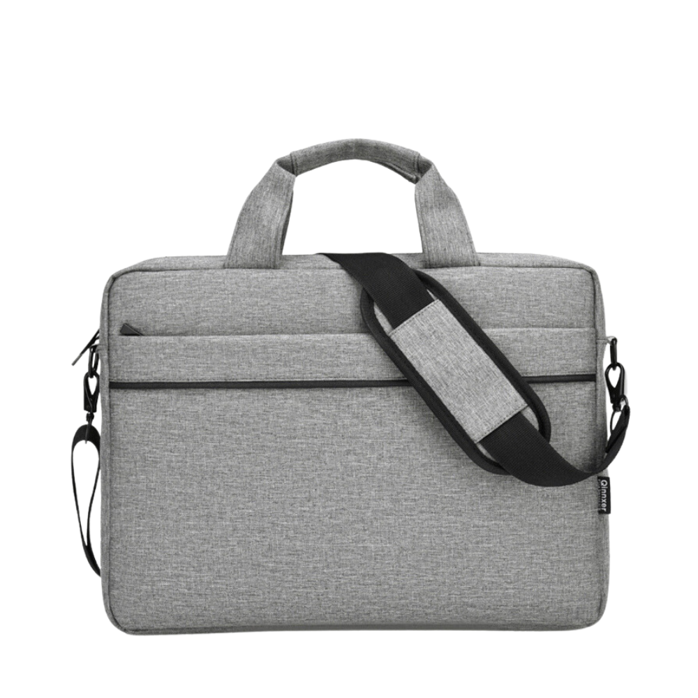 Case2go - Laptoptas 15.6 Inch - Schooltas - Extra vakken - Met Verstelbare Schouderband - Grijs afbeelding