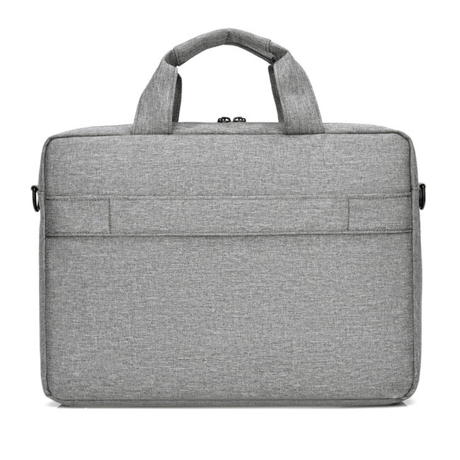 Case2go - Laptoptas 15.6 Inch - Schooltas - Extra vakken - Met Verstelbare Schouderband - Grijs