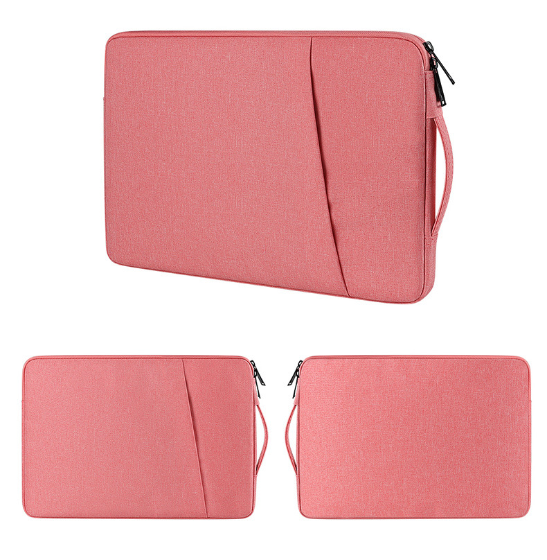 Case2go - Laptoptas 15.4 Inch - Schooltas - Extra vakken - Met Handvat - Waterdicht - Roze afbeelding