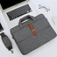 Case2go - Laptoptas 15.6 Inch - Schooltas - Met Extra Voorvak - Met Verstelbare Schouderband - Grijs