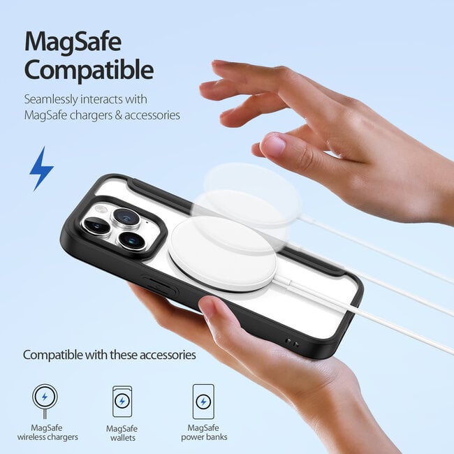 Dux Ducis - Hoesje geschikt voor iPhone 15 Pro - Pro Skin x serie - Zwart