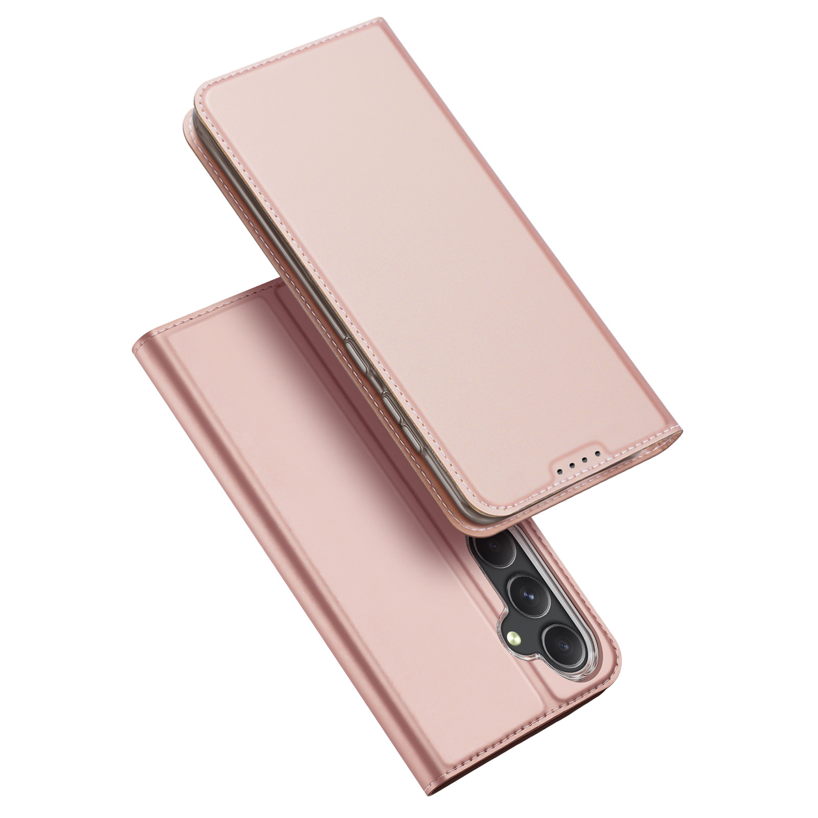 Dux Ducis - Telefoon Hoesje geschikt voor de Samsung Galaxy S23 FE - Skin Pro Book Case - Rose Goud afbeelding