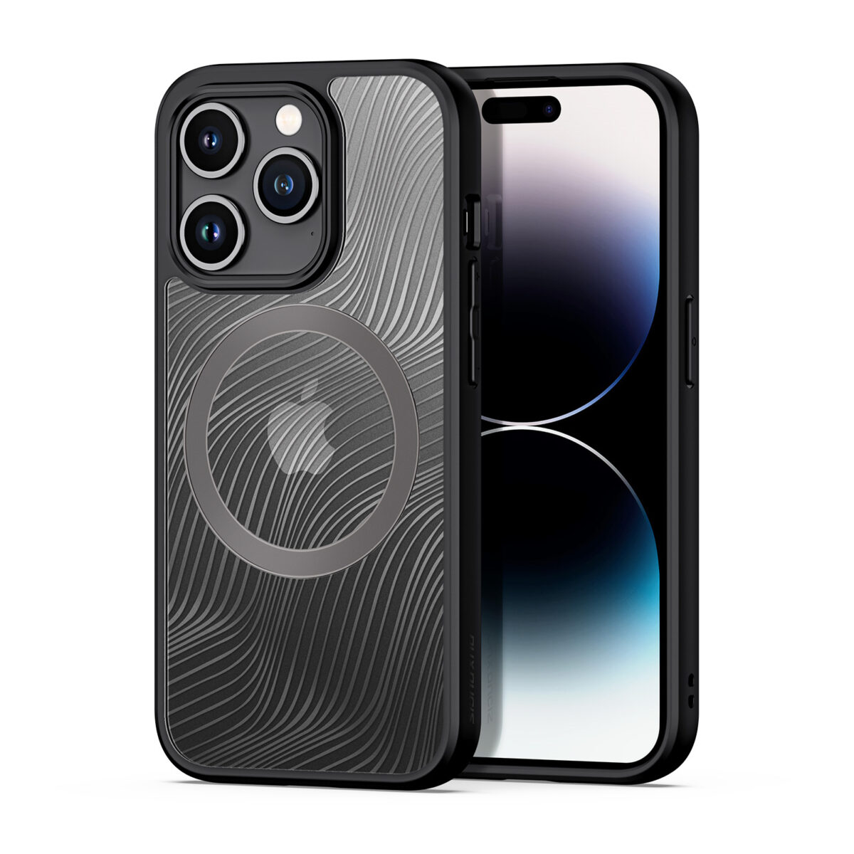 Dux Ducis - Telefoon Hoesje geschikt voor de iPhone 15 Pro - Geschikt voor Magsafe - Back Cover - Aimo Mag Series - Zwart afbeelding