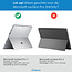 Hoes geschikt voor Microsoft Surface Pro 4/5/6/7 - Tri-Fold Book Case met tas voor oplader - Set van 2 - 12.3 inch - Grijs