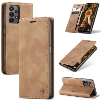 CaseMe Hoesje geschikt voor Samsung Galaxy A23 - Wallet Book Case - Magneetsluiting - met RFID bescherming - Bruin