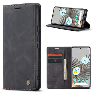 CaseMe CaseMe - Telefoonhoesje geschikt voor Google Pixel 8 - Wallet Book Case - Met Magnetische Sluiting - Zwart
