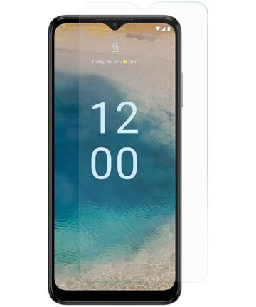 Case2go - Screenprotector geschikt voor Nokia G22 - Case Friendly - Gehard Glas - Transparant afbeelding