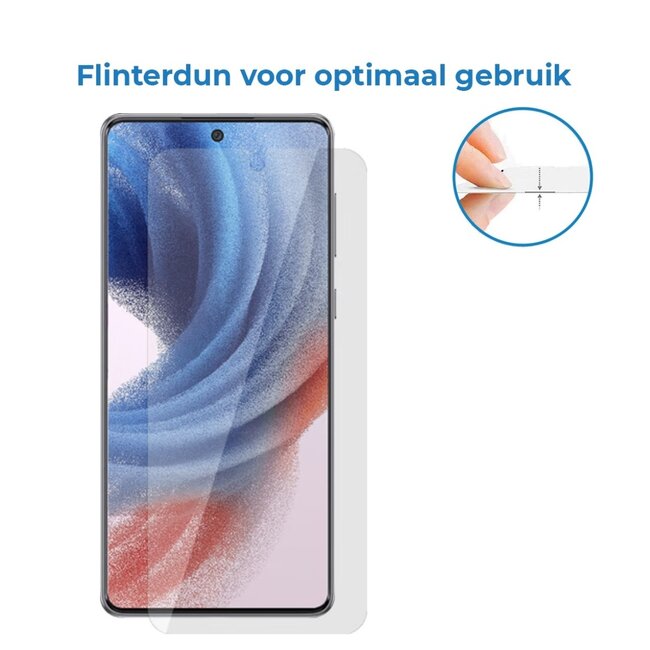Screenprotector voor Samsung Galaxy A54 - Case Friendly - Gehard Glas - Transparant