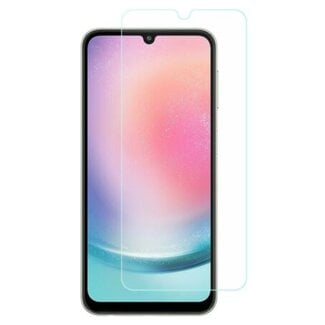 Case2go Screenprotector voor Samsung Galaxy A24 4G - Case Friendly - Gehard Glas - Transparant