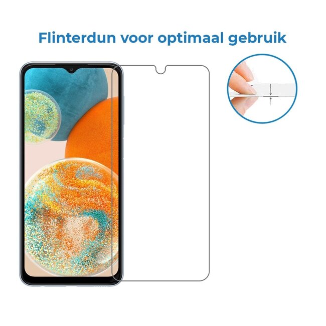 Screenprotector voor Samsung Galaxy A23 - Case Friendly - Gehard Glas - Transparant