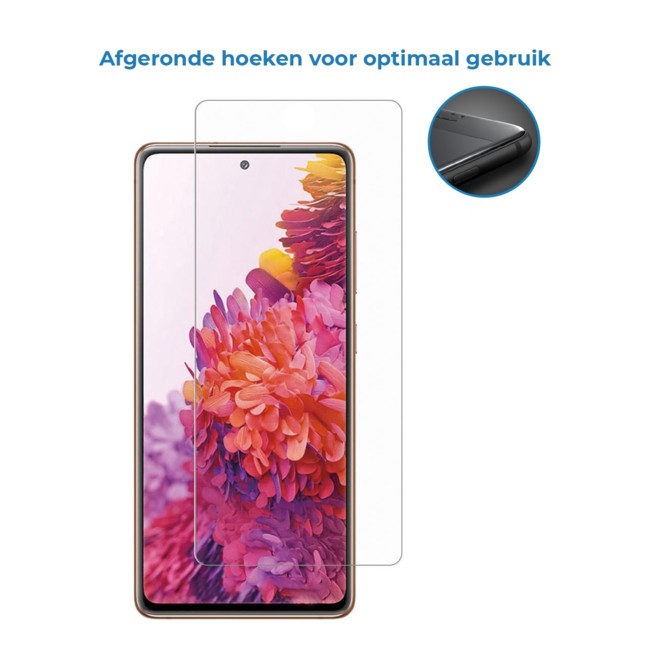 Case2go - Screenprotector geschikt voor Samsung Galaxy S20 FE - Case Friendly - Gehard Glas - Transparant