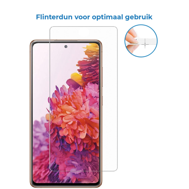 Case2go - Screenprotector geschikt voor Samsung Galaxy S20 FE - Case Friendly - Gehard Glas - Transparant