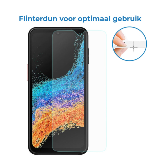 Case2go - Screenprotector geschikt voor Samsung Galaxy Xcover6 Pro - Case Friendly - Gehard Glas - Transparant