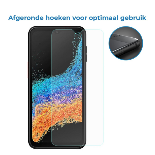 Case2go - Screenprotector geschikt voor Samsung Galaxy Xcover6 Pro - Case Friendly - Gehard Glas - Transparant