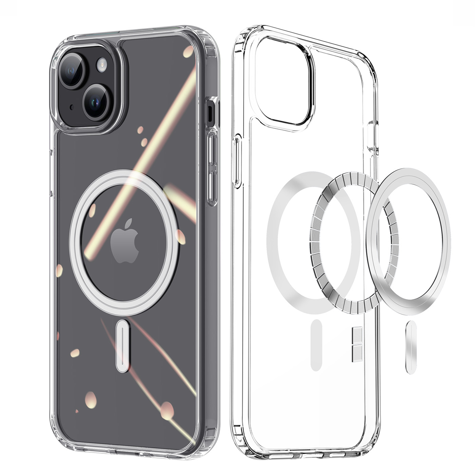 Dux Ducis - Telefoon Hoesje geschikt voor de iPhone 15 Plus - Geschikt voor Magsafe - Back Cover - Clin Mag Series - Transparant afbeelding