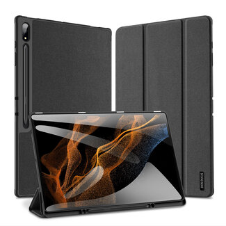 Dux Ducis Dux Ducis - Tablet hoes geschikt voor Samsung Galaxy Tab S9 Ultra (2023) - Domo Book Case - Auto Wake/Sleep functie - Zwart