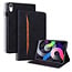 Case2go - Tablet hoes geschikt voor Apple iPad 11 (2025) A16 / Apple iPad 10.9 (2022) - Business Wallet Book Case - Met pasjeshouder - Zwart