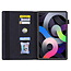 Case2go - Tablet hoes geschikt voor Apple iPad 11 (2025) A16 / Apple iPad 10.9 (2022) - Business Wallet Book Case - Met pasjeshouder - Zwart