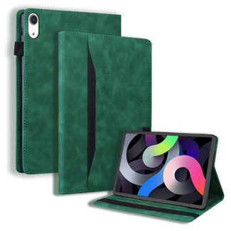 Case2go Case2go - Tablet hoes geschikt voor Apple iPad 10.9 (2022) - Business Wallet Book Case - Met pasjeshouder - Groen